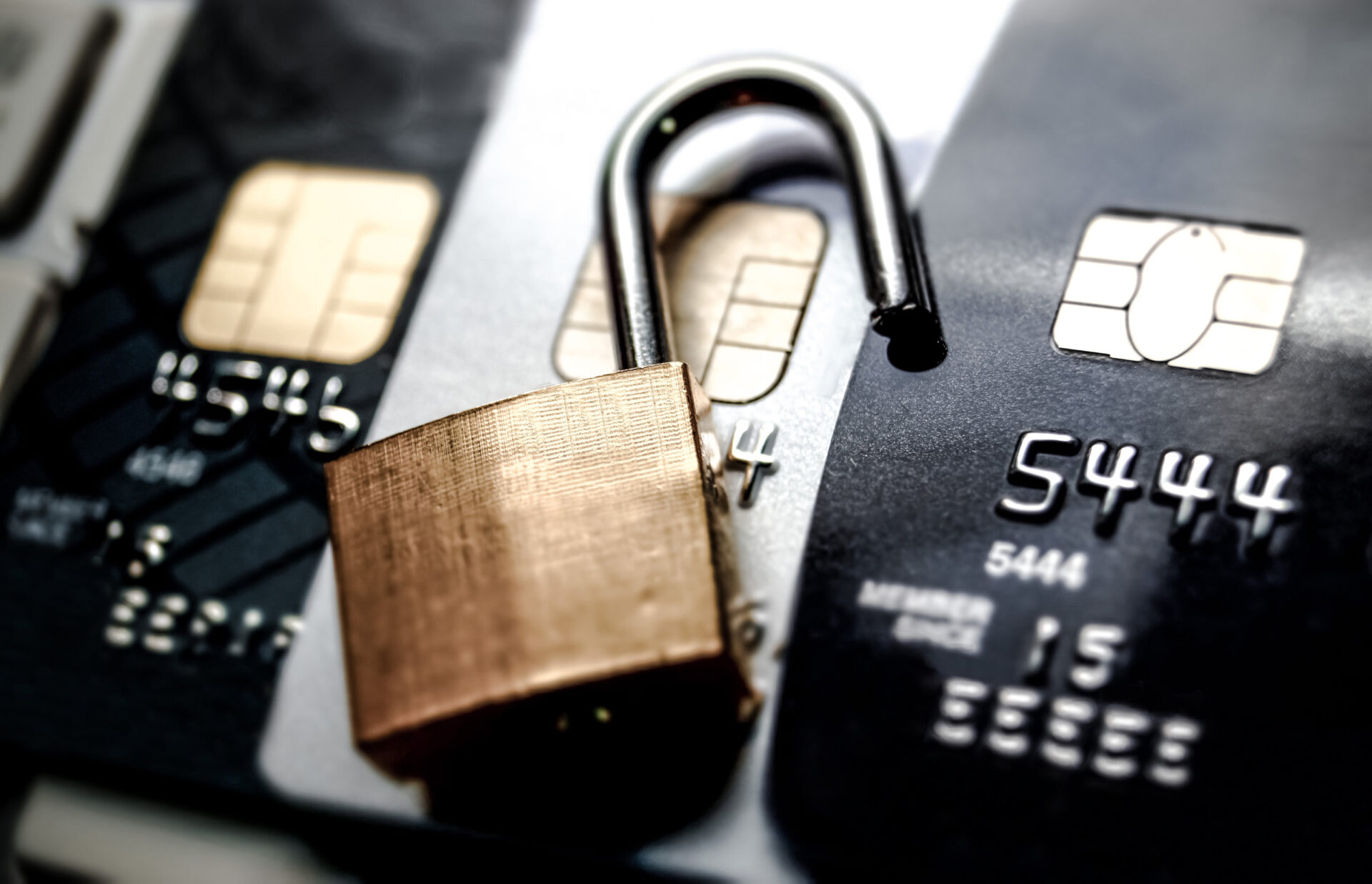 credit card data security breach  data decryption on credit card concept